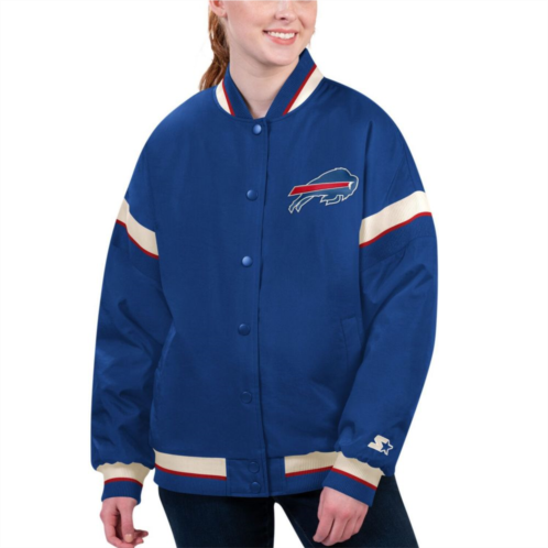 Womens Starter Royal Buffalo Bills Tournament Full-Snap Varsity Jacket