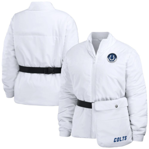 Womens WEAR by Erin Andrews White Indianapolis Colts Packaway Full-Zip Puffer Jacket