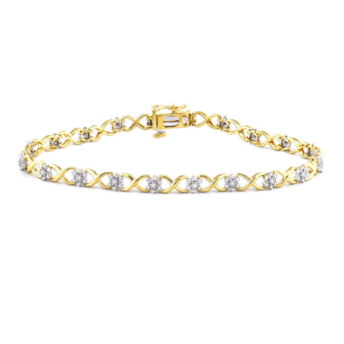 Unbranded 14k Gold Over Silver Diamond Accent Bracelet