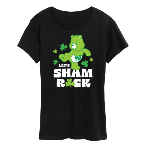 Licensed Character Womens Care Bears Lets Sham Rock Graphic Tee