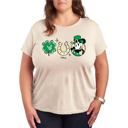 Disneys Mickey Mouse Plus St. Patricks Day Icons Graphic Tee