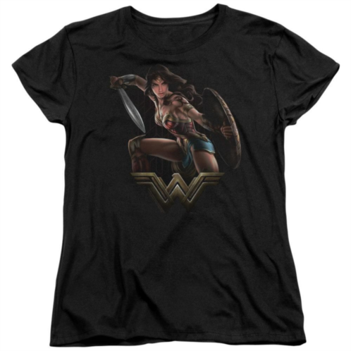 Licensed Character Wonder Woman Movie Fight Short Sleeve Womens T-shirt