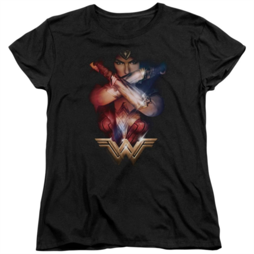 Licensed Character Wonder Woman Movie Arms Crossed Short Sleeve Womens T-shirt