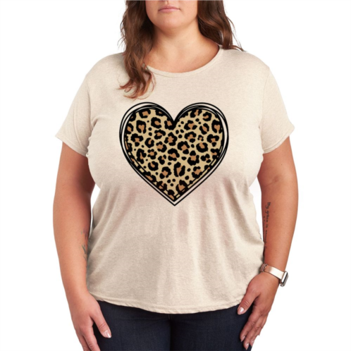 Licensed Character Plus Sketch Leopard Heart Graphic Tee