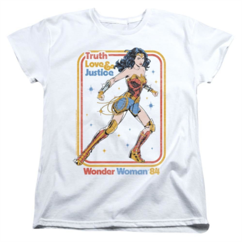Licensed Character Wonder Woman 84 Retro Justice 84 Short Sleeve Womens T-shirt