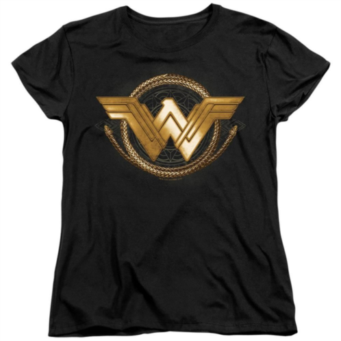 Licensed Character Wonder Woman Movie Lasso Logo Short Sleeve Womens T-shirt