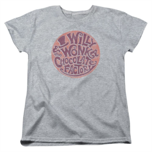 Licensed Character Willy Wonka And The Chocolate Factory Circle Logo Short Sleeve Womens T-shirt