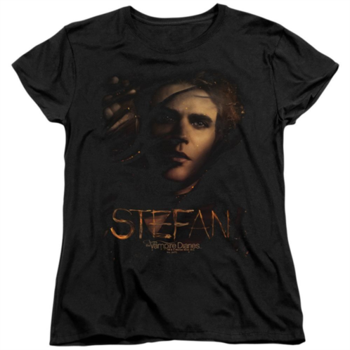 Licensed Character Vampire Diaries Stefan Smokey Veil Short Sleeve Womens T-shirt