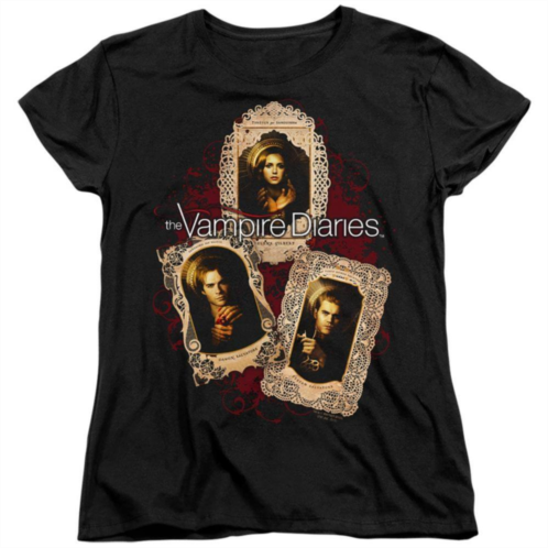 Licensed Character Vampire Diaries Holy Cards Short Sleeve Womens T-shirt