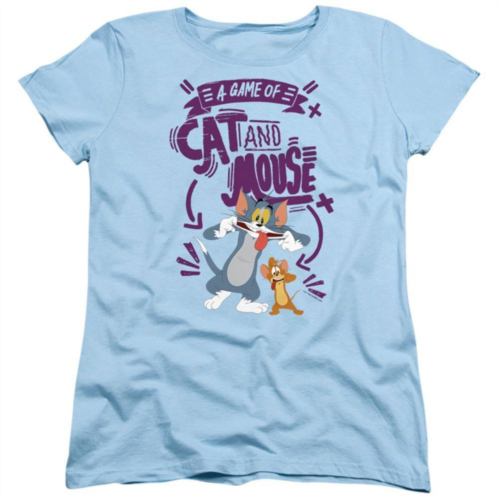 Licensed Character Tom And Jerry Movie Cat And Mouse Short Sleeve Womens T-shirt