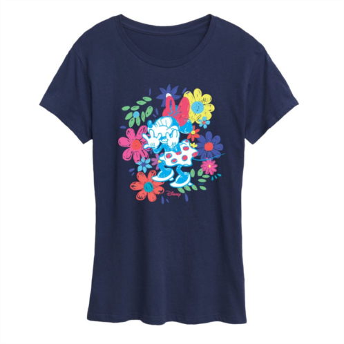 Disneys Minnie Mouse Flowers Graphic Tee