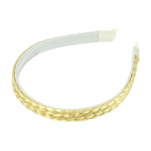 Unique Bargains 1 Pcs Headband Double Strands Synthetic Hair Plaited 0.67 Inch Wide