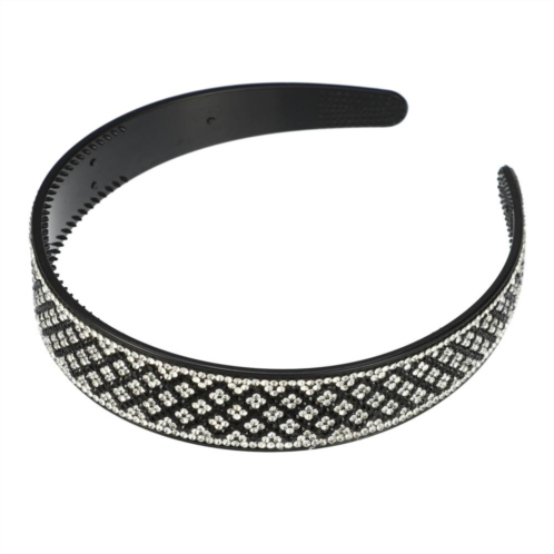 Unique Bargains 1pcs No Slip Rhinestone Wide-brimmed Headband 4.45x0.98