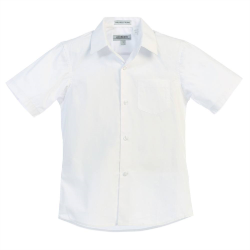 Gioberti Boys Short Sleeve Solid Dress Shirt