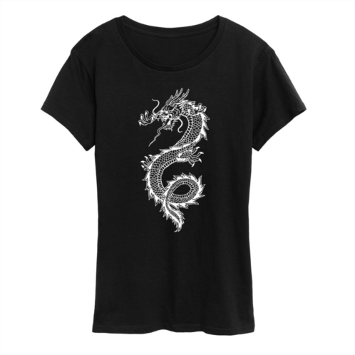 Licensed Character Womens Chinese Dragon Graphic Tee