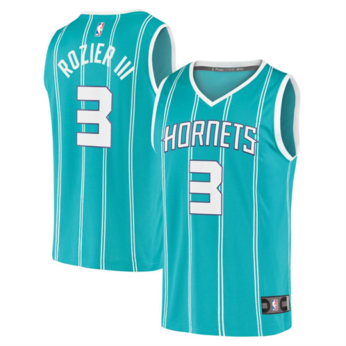 Unbranded Mens Fanatics Branded Terry Rozier III Teal Charlotte Hornets Fast Break Replica Player Jersey - Icon Edition
