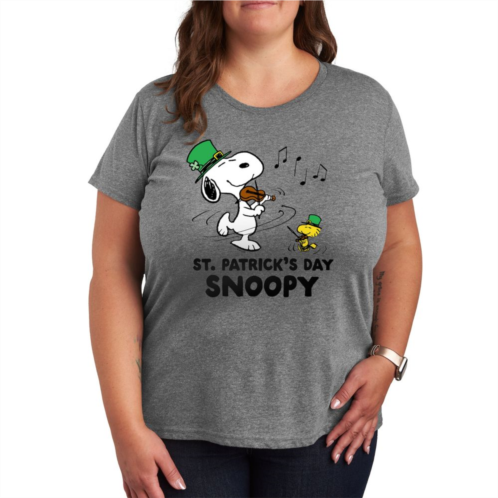 Licensed Character Plus Peanuts St. Patricks Day Snoopy Graphic Tee