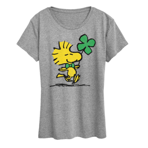Licensed Character Womens Peanuts Woodstock Clover Graphic Tee