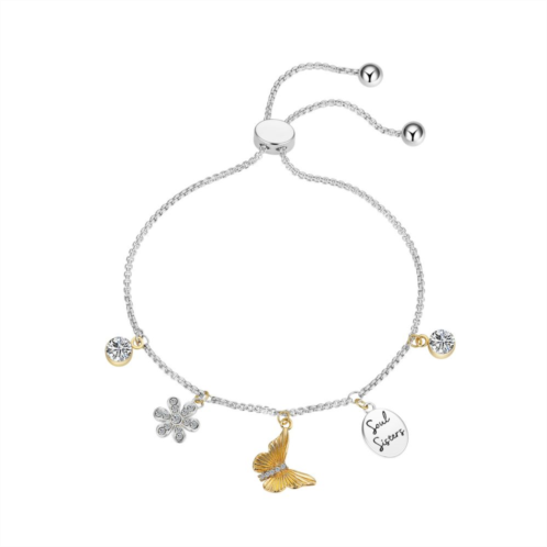 Brilliance Crystal Butterfly, Flower, Soul Sisters Adjustable Bracelet