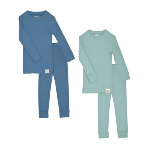 Sleep On It 100% Organic Cotton Rib Knit Snug-fit 4 & 6-piece Pajama Sets For Boys - Big Kids