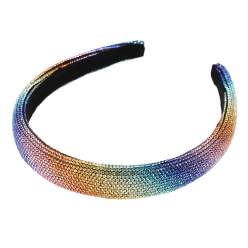 Unique Bargains 1 Pcs Simplicity Rhinestone Wide-brimmed Headband Assorted Color 5.59x0.87