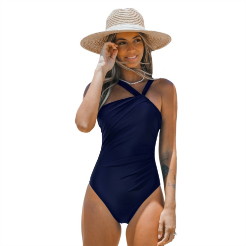 Womens CUPSHE One-Shoulder Tummy Control One-Piece Swimsuit