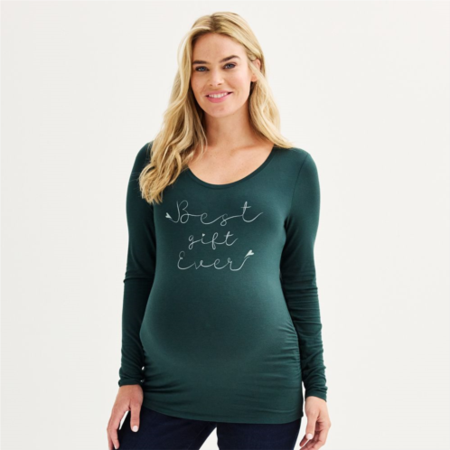 Maternity Sonoma Goods For Life Essential Scoopneck Long Sleeve Tee