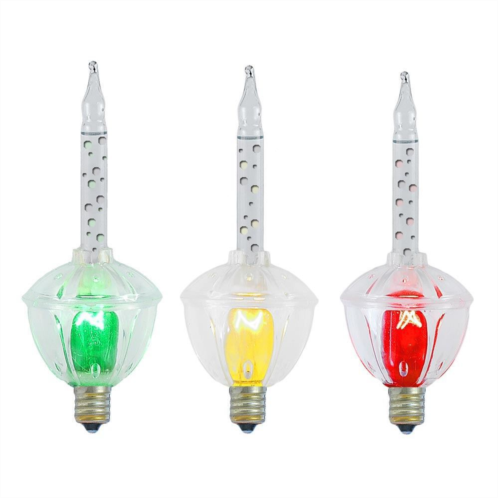 Novelty Lights Traditional Christmas Bubble Light Replacement Bulbs C7/e12 Candelabra Base 3 Pack