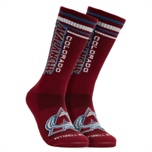 Mens Mitchell & Ness Burgundy Colorado Avalanche Power Play Crew Socks