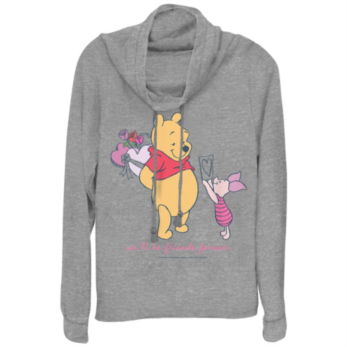 Disneys Winnie The Pooh And Piglet Friends Forever Plus Cowlneck Graphic Lightweight Long Sleeve