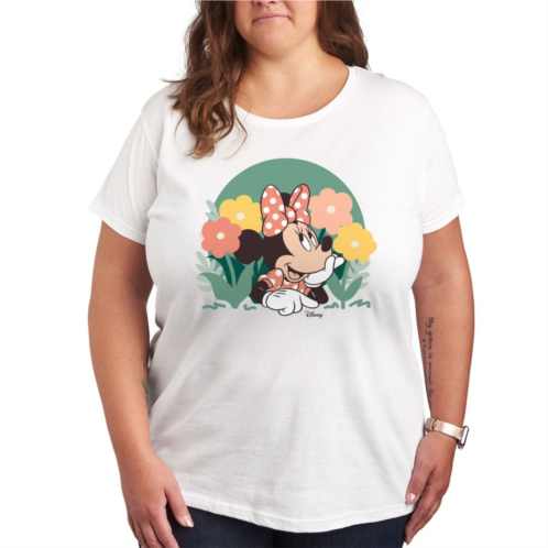Disneys Minnie Mouse Plus Flowers Graphic Tee