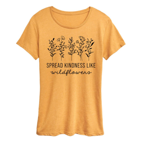 Unbranded Womens Spread Kindness Like Wildflowers Graphic Tee
