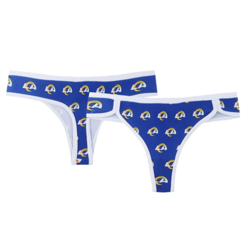 Unbranded Womens Concepts Sport Royal Los Angeles Rams Gauge Allover Print Knit Thong