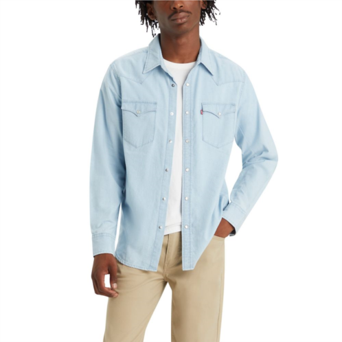 Mens Levis Classic Standard Fit Western Button-Up Shirt