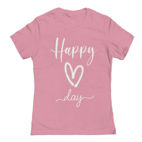Unbranded Juniors Happy Day Valentines Graphic Tee