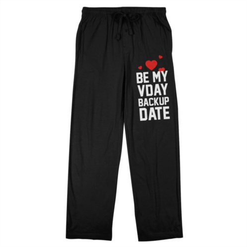Licensed Character Mens Valentines Day Be My VDay Backup Date Sleep Pants