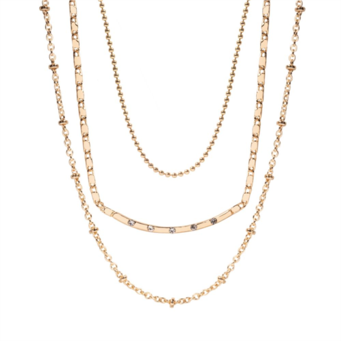 LC Lauren Conrad 3 Row Chain Necklace