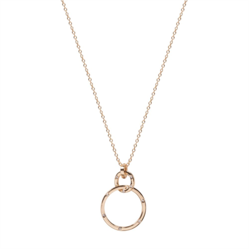 LC Lauren Conrad Double Circle Pendant Long Necklace