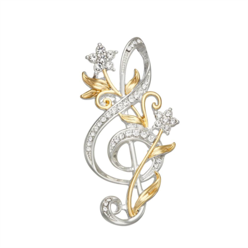 Napier Two Tone Pin Into Summer Music Note Pin