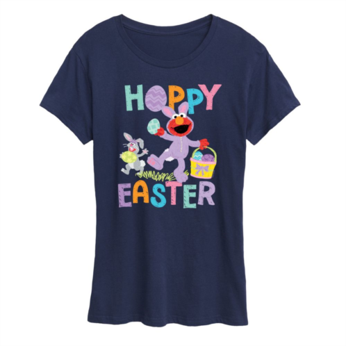 Licensed Character Womens Sesame Street Elmo Hoppy Easter Graphic Tee