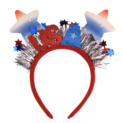 Celebrate Together Red White & Blue USA Tinsel & Star Headband