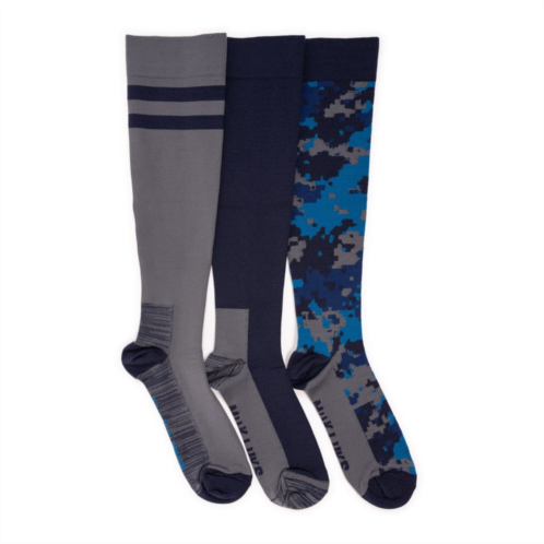 Mens MUK LUKS 3-pack Nylon Compression Knee-High Socks