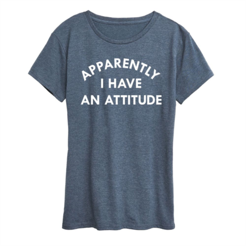 Unbranded Womens Apparently I Have An Attitude Graphic Tee