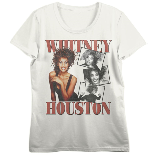 Licensed Character Juniors Whitney Houston Photo Collage Graphic Tee