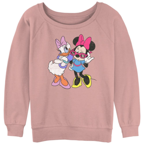 Disneys Minnie Mouse And Daisy Fashionable Juniors Graphic Slouchy Terry