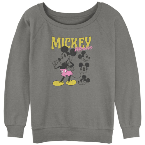 Disneys Mickey Mouse Classic Expressions Juniors Graphic Slouchy Terry