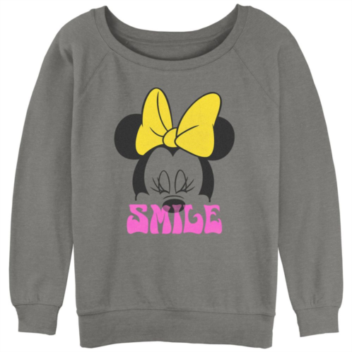 Disneys Minnie Mouse Smile Juniors Graphic Slouchy Terry
