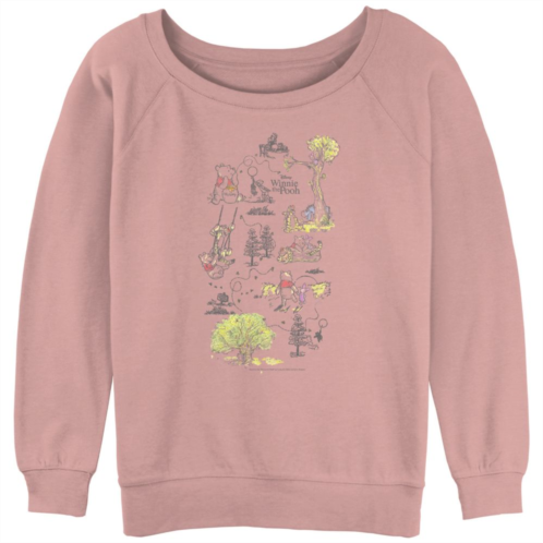 Disneys Winnie The Pooh Life Map Juniors Graphic Slouchy Terry