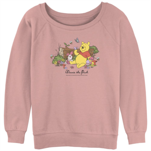 Disneys Winnie The Pooh Sitting With Piglet Juniors Graphic Slouchy Terry