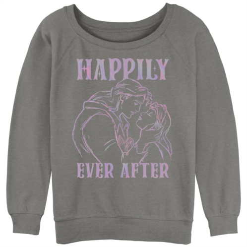 Disneys Beauty And The Beast Happily Ever After Juniors Graphic Slouchy Terry